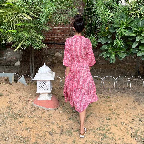 Zen Ethic Robe Milene Madrague 100% Coton BIO - Rose