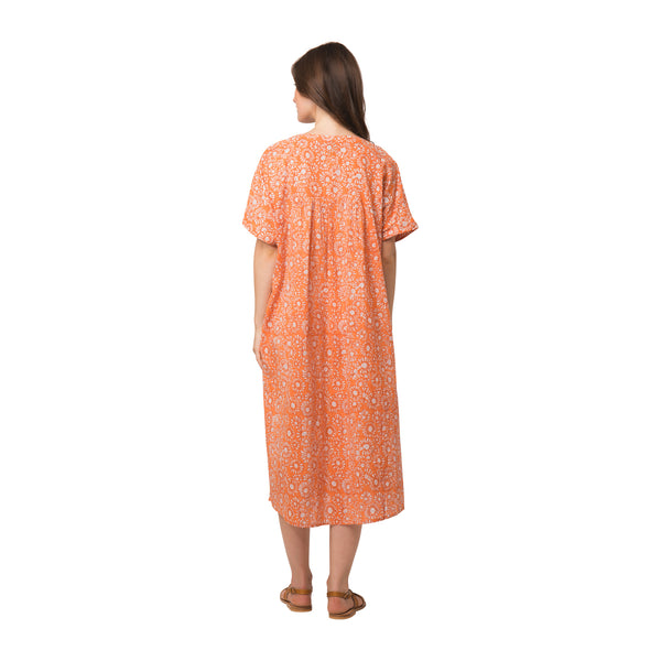 Zen Ethic Robe Nuala Aster 100% Coton Bio - Orange