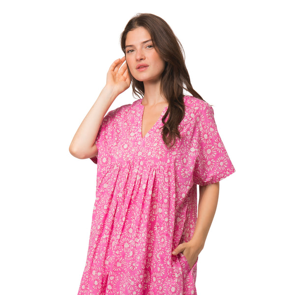 Zen Ethic Robe Nuala Aster 100% Coton Bio - Rose