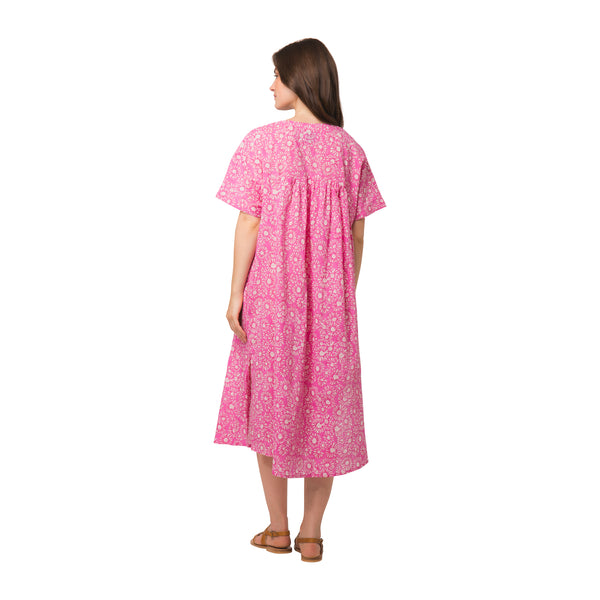 Zen Ethic Robe Nuala Aster 100% Coton Bio - Rose