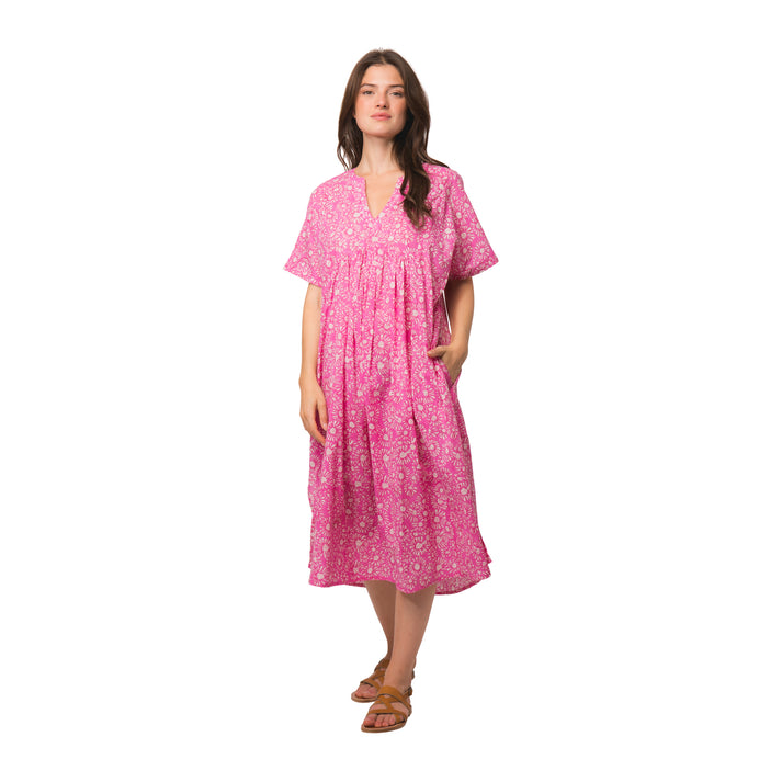 zen ethic Robe Nuala Aster 100% Coton bio - rose