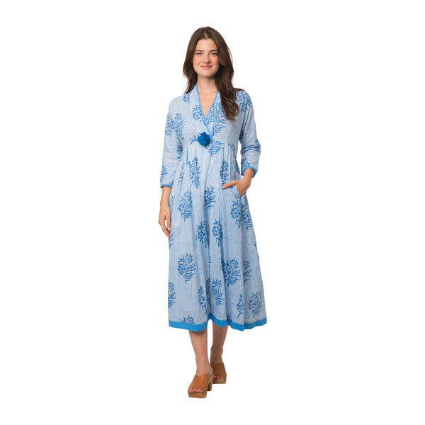 Zen Ethic Robe Raj Cruise 100% Coton Bio - Bleu
