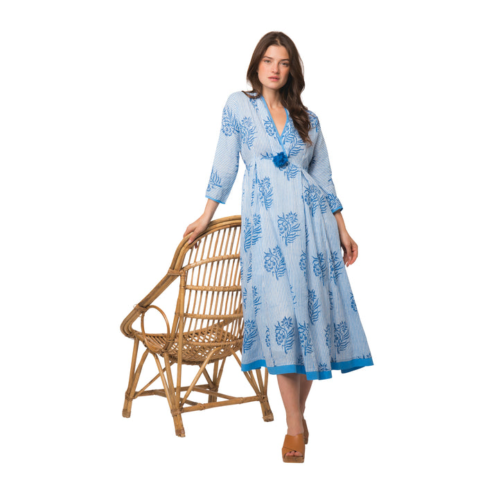zen ethic Robe Raj Cruise 100% Coton bio - Bleu