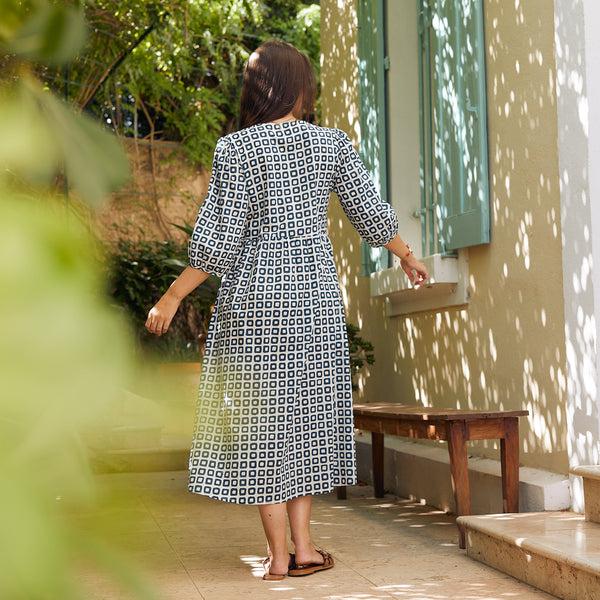 Zen Ethic Robe Rosa Frioul 100% Coton - Bleu