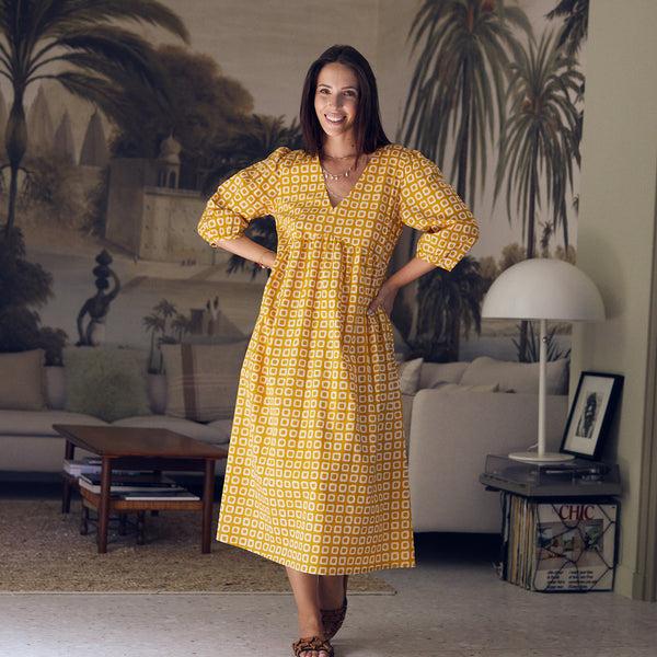 Zen Ethic Robe Rosa Frioul 100% Coton - Jaune Orange