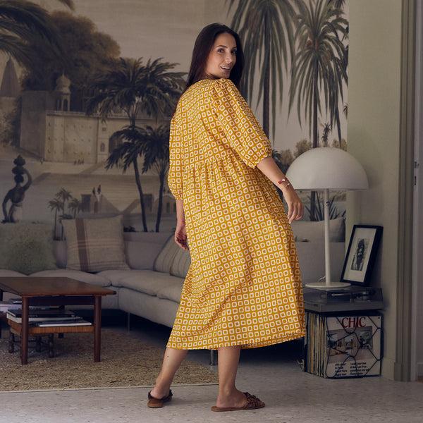 Zen Ethic Robe Rosa Frioul 100% Coton - Jaune Orange