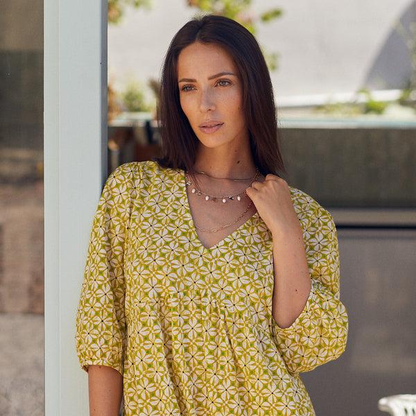 Zen Ethic Robe Rosa La Mala 100% Coton - Vert