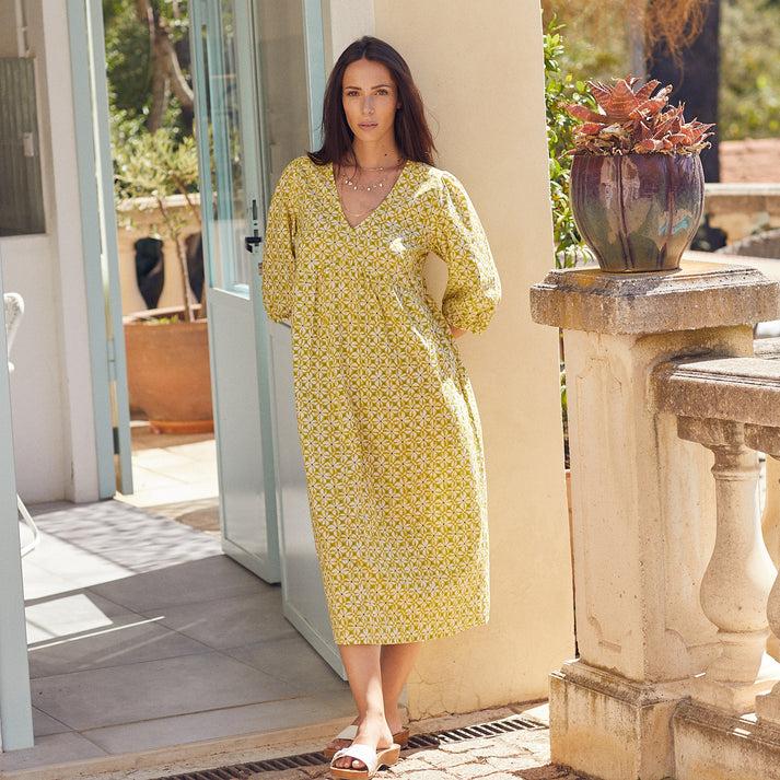 zen ethic Robe Rosa La Mala 100% Coton - vert