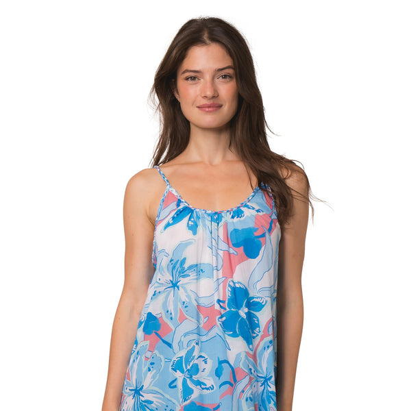 Zen Ethic Robe Rose Andilana 100% Coton - Bleu