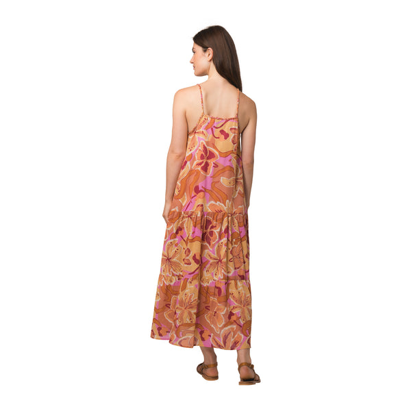 Zen Ethic Robe Rose Andilana 100% Coton - Orange
