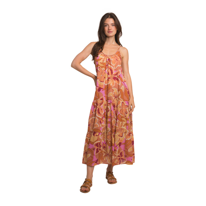 zen ethic Robe Rose Andilana 100% Coton - Orange
