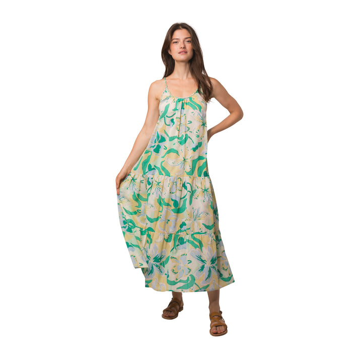 zen ethic Robe Rose Andilana 100% Coton - vert