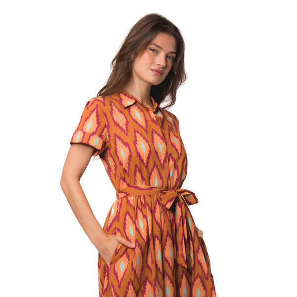 Zen Ethic Robe Sophie Komba 100% Coton - Orange