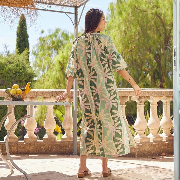Zen Ethic Robe Virginia Mejean 100% Coton - Vert