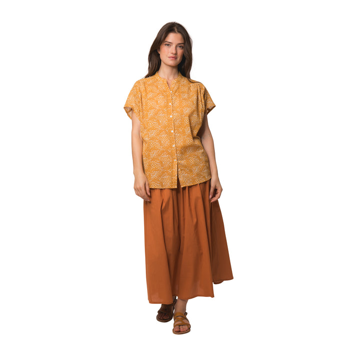 zen ethic Top Azalé Iranja 100% Coton - Orange