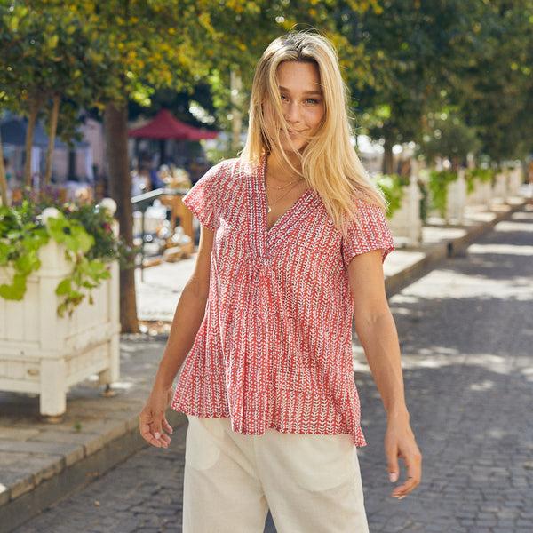Zen Ethic Top Iris Madrague 100% Coton BIO - Rose