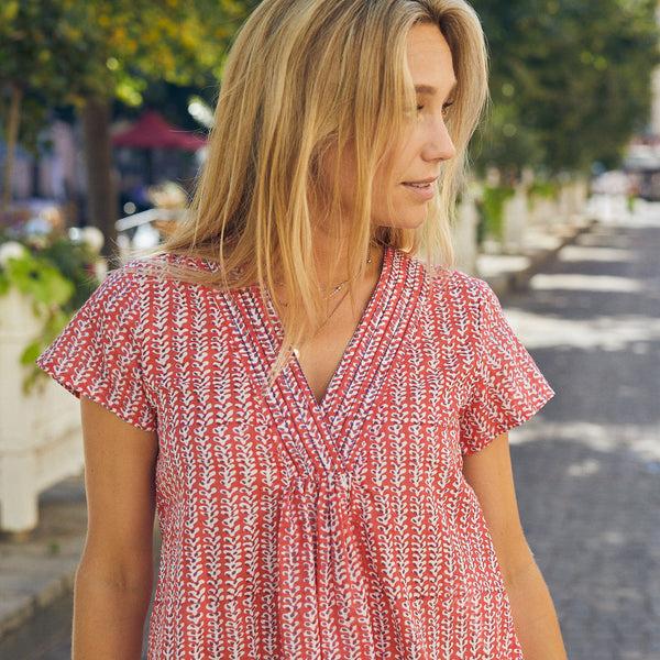 Zen Ethic Top Iris Madrague 100% Coton BIO - Rose