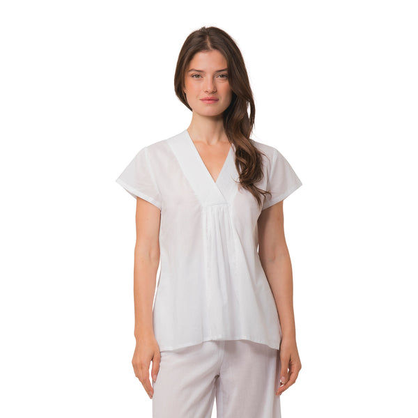Zen Ethic Top Iris Uni 100% Coton - Blanc
