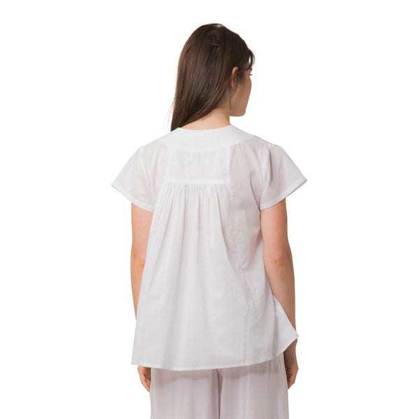 Zen Ethic Top Iris Uni 100% Coton - Blanc