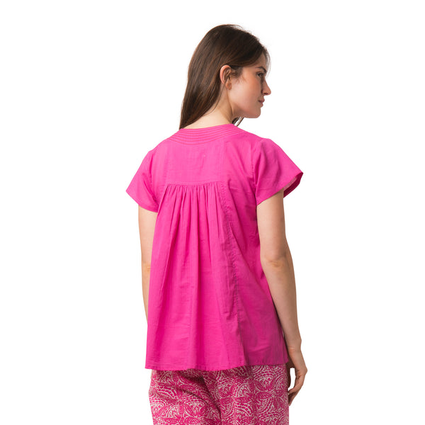 Zen Ethic Top Iris Uni 100% Coton - Rose