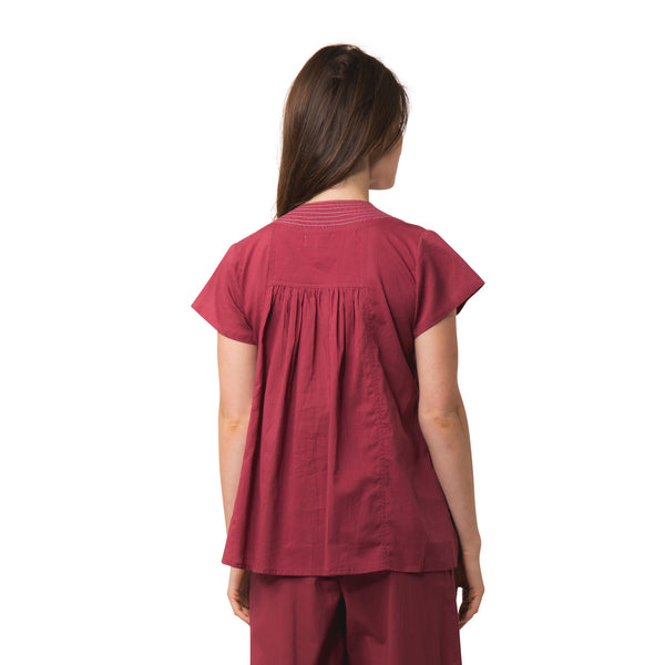 Zen Ethic Top Iris Uni 100% Coton - Rose Framboise