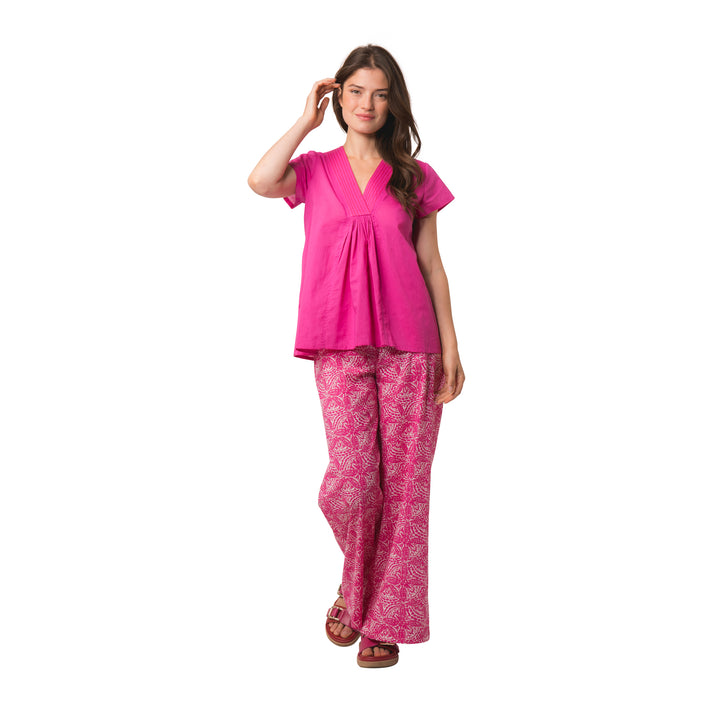 zen ethic Top Iris uni 100% Coton - rose