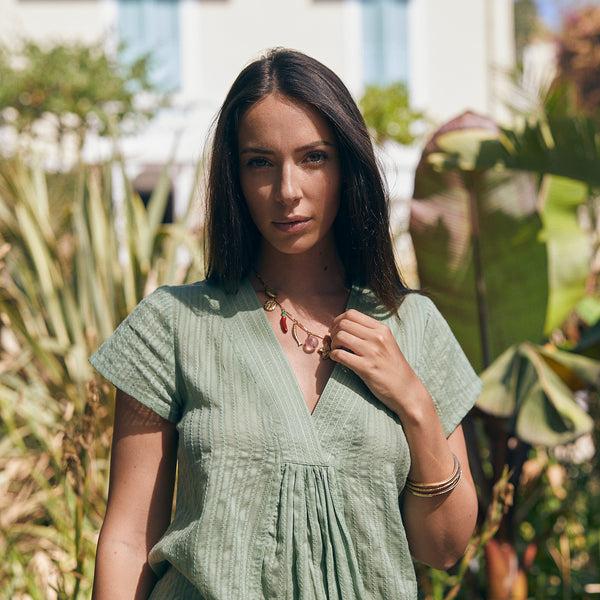 Zen Ethic Top Iris Uni 100% Coton - Vert