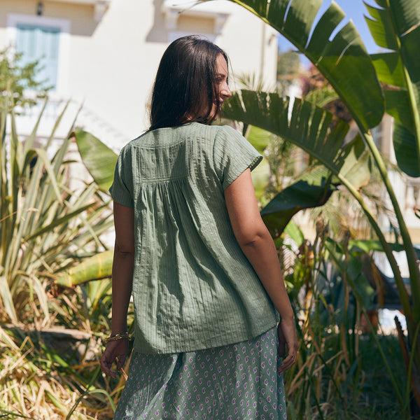 Zen Ethic Top Iris Uni 100% Coton - Vert