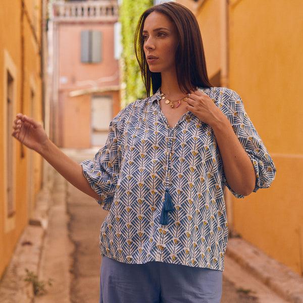 Zen Ethic Top Maddy Alma 100% Coton BIO - Bleu