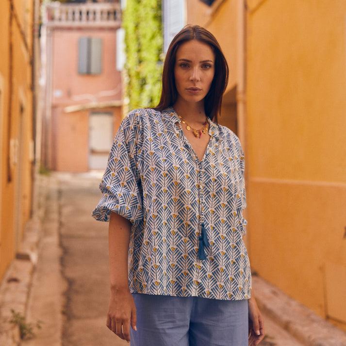 zen ethic Top Maddy Alma 100% Coton BIO - Bleu