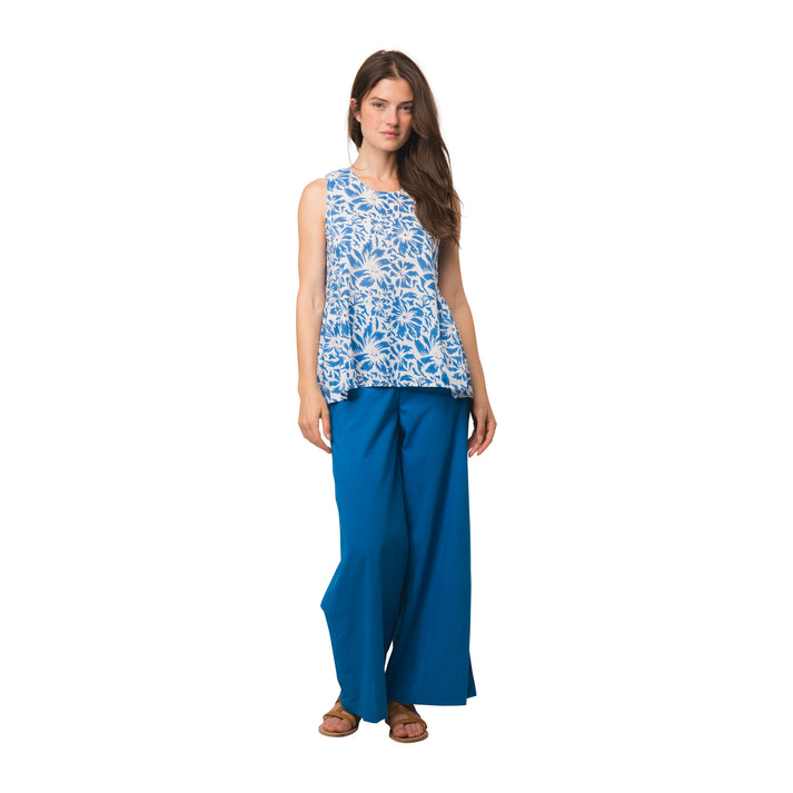 zen ethic Top Maya Lily 100% coton bio - Bleu