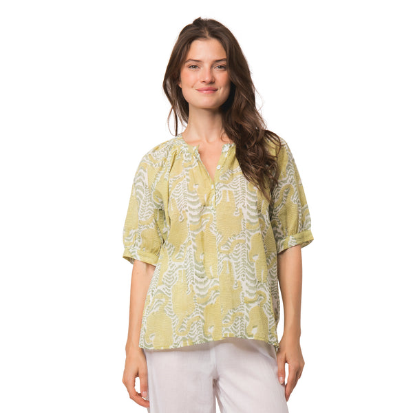 Zen Ethic Top Melie Tiger 100% Coton Bio - Vert