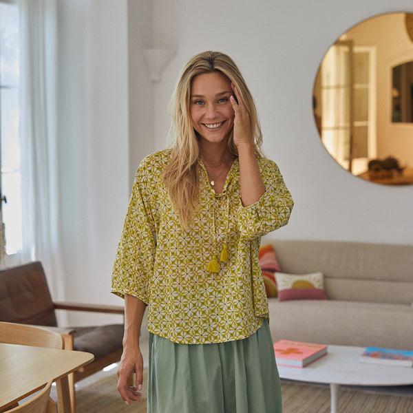Zen Ethic Top Mia La Mala 100% Coton - Vert