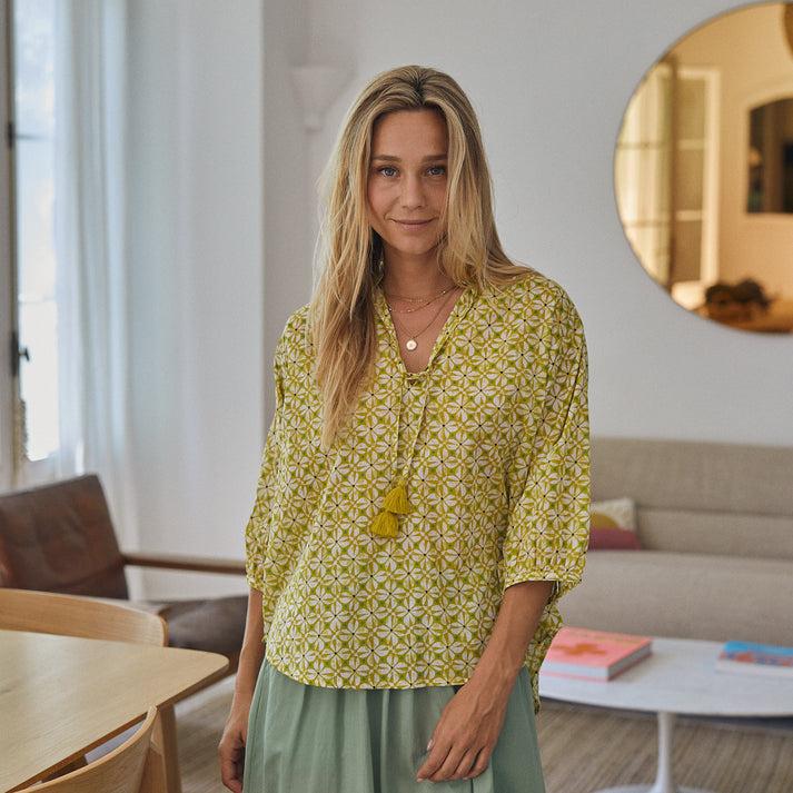 zen ethic Top Mia La Mala 100% Coton - vert