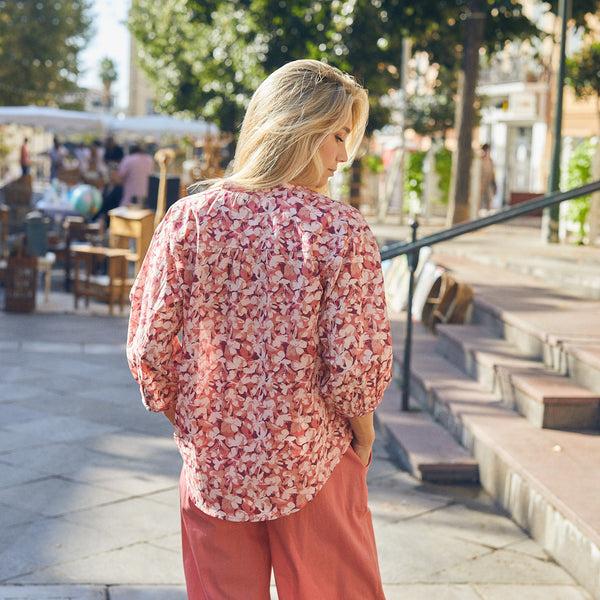 Zen Ethic Top Mia Sormiou 100% Coton - Rose