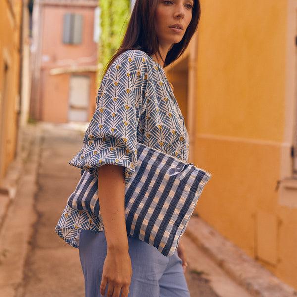 Zen Ethic Trousse Ordi A4 Prado 100% Coton Bio - Bleu