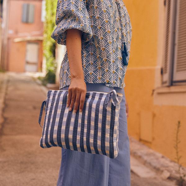 Zen Ethic Trousse Ordi A4 Prado 100% Coton Bio - Bleu