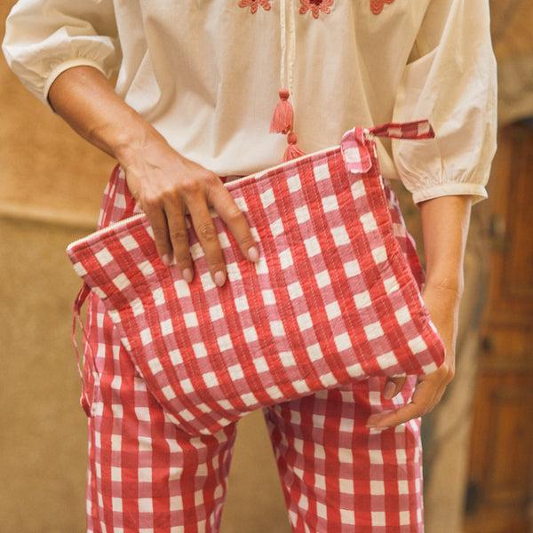 Zen Ethic Trousse Ordi A4 Prado 100% Coton Bio - Rose