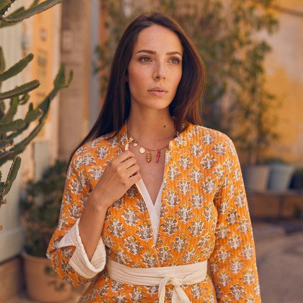 Zen Ethic Veste Jaya Escalet 100% Coton Bio - Orange
