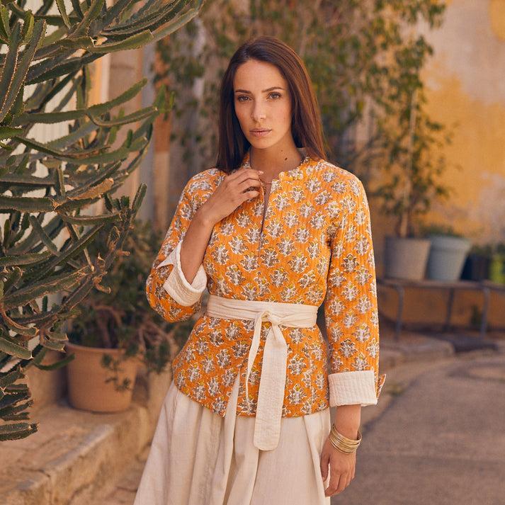 zen ethic Veste jaya Escalet 100% coton bio - Orange