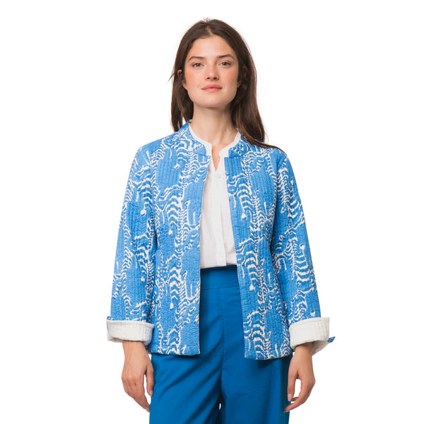 Zen Ethic Veste Jaya Tiger 100% Coton Bio - Bleu