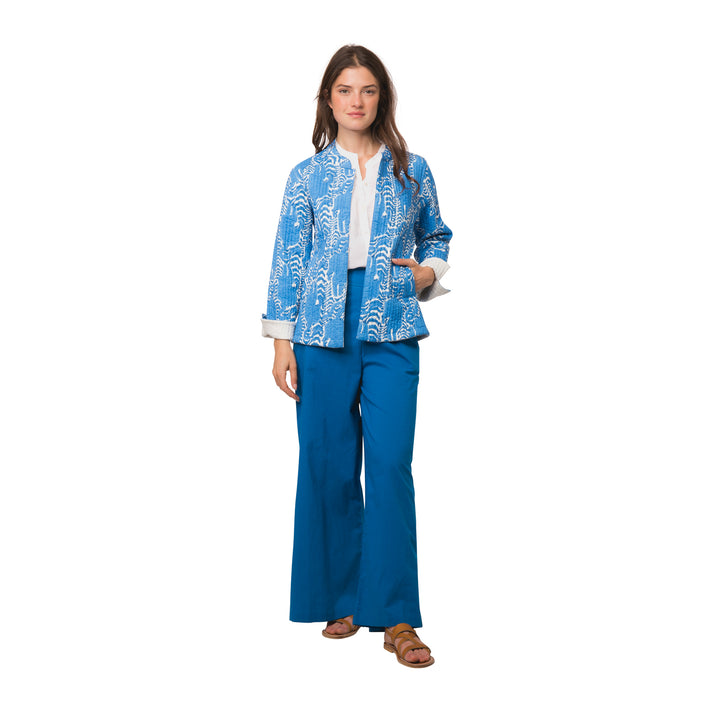 zen ethic Veste jaya Tiger 100% coton bio - Bleu