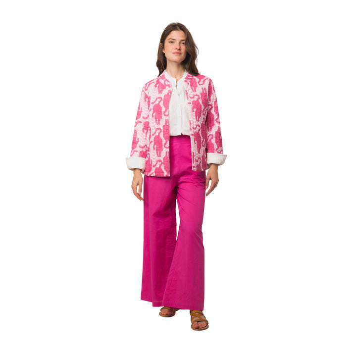 zen ethic Veste jaya Tiger 100% coton bio - rose