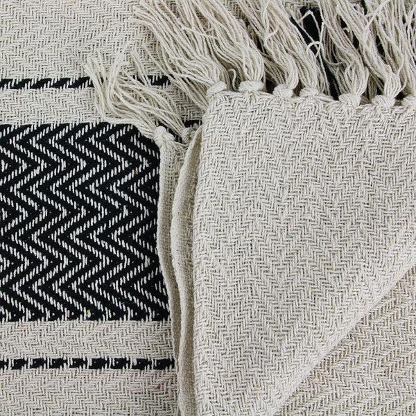 Zenpur Plaid Berbère Authentique à Rayures - Confort Traditionnel