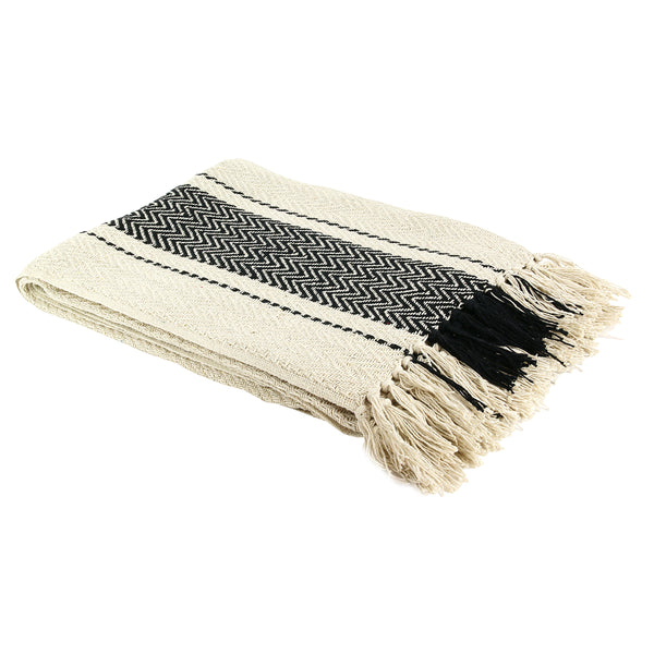 Zenpur Plaid Berbère Authentique à Rayures - Confort Traditionnel