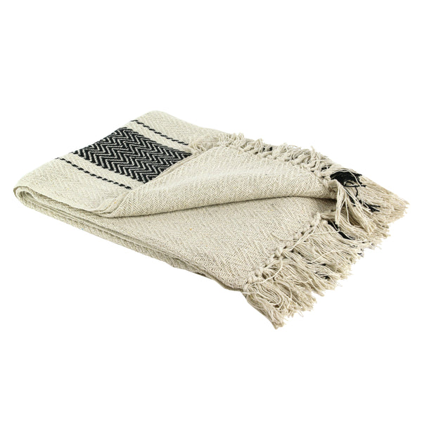 Zenpur Plaid Berbère Authentique à Rayures - Confort Traditionnel