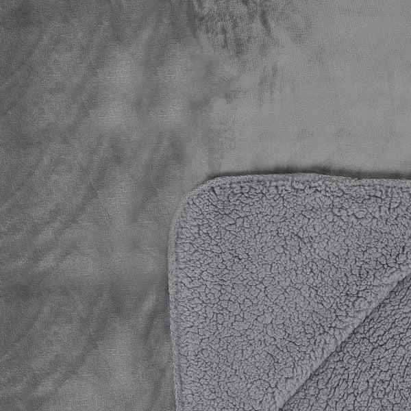 Zenpur Plaid Doux En Flanelle Et Sherpa - Gris Élégant