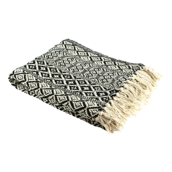 Zenpur Plaid Ethnique Chic à Franges - Élégance Et Confort En Carreaux