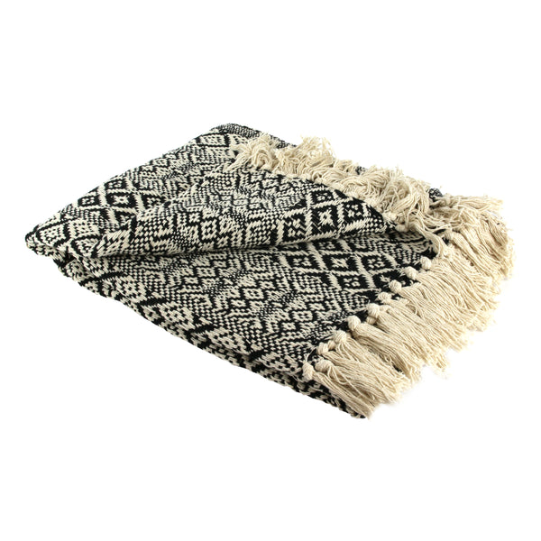 Zenpur Plaid Ethnique Chic à Franges - Élégance Et Confort En Carreaux