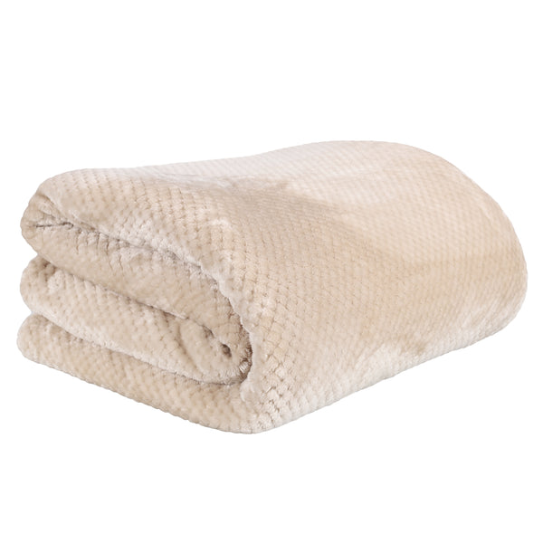 Zenpur Plaid Nid Abeille Beige Sherpa Xxl 180X220Cm A